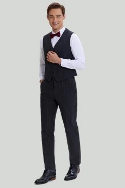 Costume 3 Pièces Pinstripe Gris Foncé Homme -Zapaka CGMPHL15790015 6 7b2d6ef5 2f78 4904 a169 d77f855c68fc