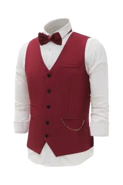 Burgundy Shawl Lapel Single Breasted Men’s Suit Vest -Zapaka CGMZL011 Burgundy 3 7efdc544 8ae8 4fe4 b270 ad5fda6be25c