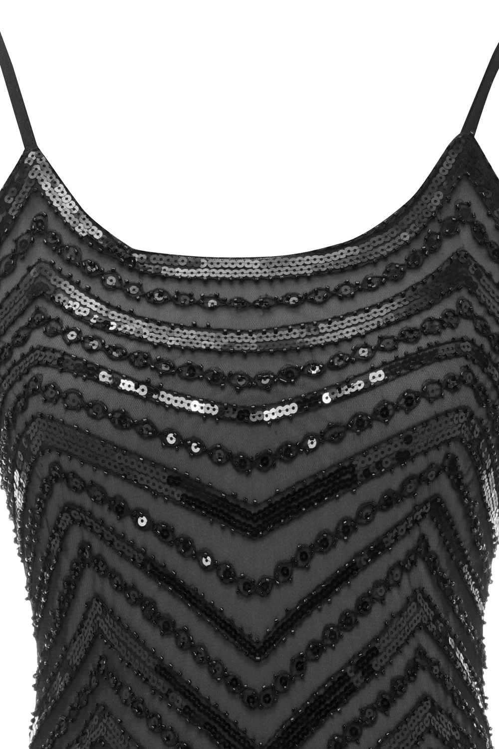 Robe à Paillettes Vintage Des Années 1920 à Franges 6 Robe à Paillettes Vintage Des Années 1920 à Franges – Image 4