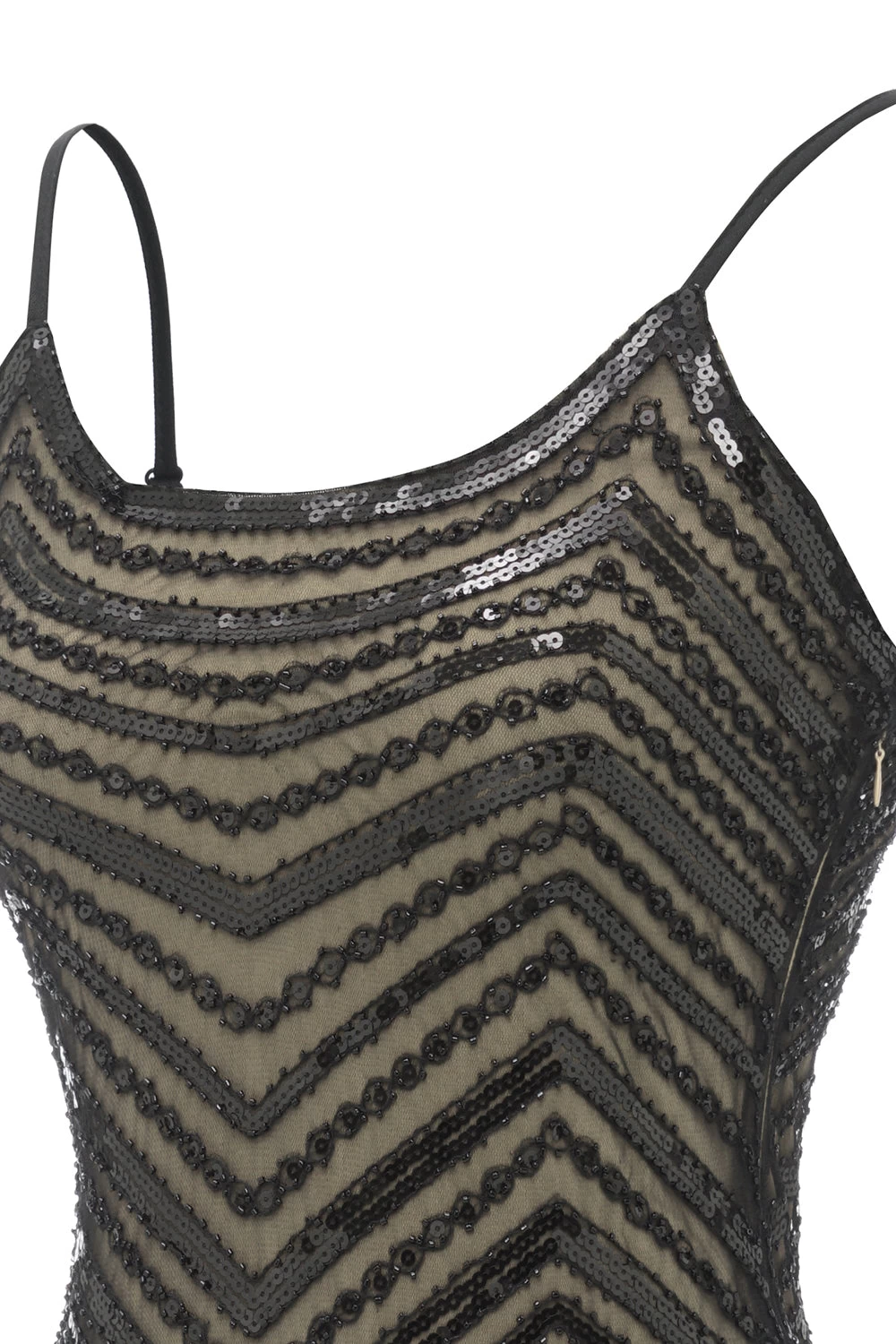 Spaghetti Straps Black Apricot Robe Des Années 1920 7 Spaghetti Straps Black Apricot Robe Des Années 1920 – Image 5