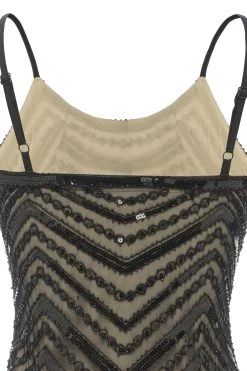 Spaghetti Straps Black Apricot Robe Des Années 1920 19 Spaghetti Straps Black Apricot Robe Des Années 1920 -Zapaka CGZL221008 Black Apricot 6