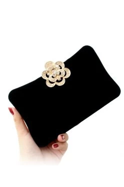 Sac à Bandoulière En Velours Bourguignon -Zapaka CGZL221042 Black 2