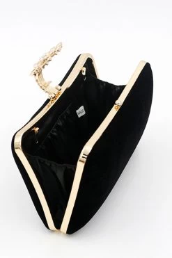 Sac à Bandoulière En Velours Bourguignon -Zapaka CGZL221042 Black 5