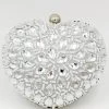 Embrayage De Fête En Forme De Cœur Perlé D’argent -Zapaka CGZL221043 Silver 1 first