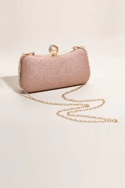 Glitter Blush Beaded Party Clutch -Zapaka CGZL221047 Blush 3
