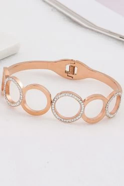 Bracelet Rond Antique En Acier Titane Découpé 9 Bracelet Rond Antique En Acier Titane Découpé -Zapaka CGZL221133 Rose Pink 1 first