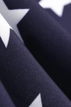 American Independence Day Print Flag Robe Vintage -Zapaka CGZL221641 20Navy 6