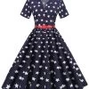 American Independence Day Print Flag Robe Vintage -Zapaka CGZL221641 Navy 1 first