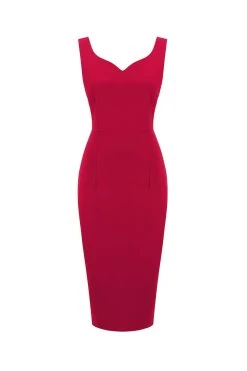 Robe Rouge Bodycon Vintage Années 60