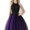 Couture Bicolore 7 Couches Mesh Tulle Tutu Jupe 1 Couture Bicolore 7 Couches Mesh Tulle Tutu Jupe -Zapaka CGZL222198 Black Purple 1 first