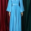 Robe D’invité De Mariage Longue Plissée Bleu Ciel -Zapaka CGZL231256 Blue 1 first 8f12263e 712b 4c28 b7d9 bd46170df362