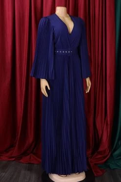Robe D’invité De Mariage Longue Plissée Bleu Ciel 19 Robe D’invité De Mariage Longue Plissée Bleu Ciel -Zapaka CGZL231256 Navy 3 79579e60 2cfc 4f97 ab10 7eae43b24915