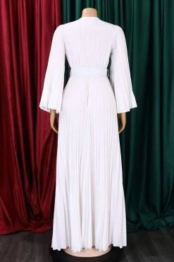 Robe D’invité De Mariage Longue Plissée Bleu Ciel 25 Robe D’invité De Mariage Longue Plissée Bleu Ciel -Zapaka CGZL231256 White 2 a592427d ccae 4673 a5bb ce61304488cb