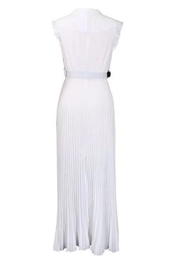 Plus Taille Purple Plissée Robe D’invité De Mariage Longue -Zapaka CGZL231258 White 5 10 04 2023