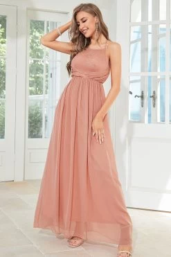 Blush Halter A Line Robe De Soirée -Zapaka CGZL231277 Blush 3 10 04 2023