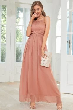 Blush Halter A Line Robe De Soirée -Zapaka CGZL231277 Blush 5 10 04 2023