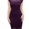 Robe Bodycon En Dentelle De Raisin
