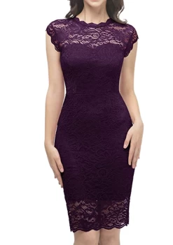 Robe Bodycon En Dentelle De Raisin