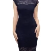 Robe Bodycon En Dentelle Marine 1 Robe Bodycon En Dentelle Marine -Zapaka E8 97 8F E9 9D 92