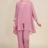 Blush Manches Longues 3 Pièces Mother Of The Bride Pantalon Costumes -Zapaka PPCLH15 Blush 1 first