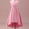 Robe De Demoiselle D’honneur Junior Haute En Satin Rose -Zapaka PPHGHT130 Pink 1