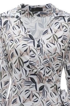 Robe D’invité De Mariage Imprimée à Géométrie Noire -Zapaka RS90014 Light 20Brown 4