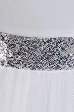 Blush High Low Flower Girl Robe Avec Fleurs 23 Blush High Low Flower Girl Robe Avec Fleurs -Zapaka TPCGZL21042 White 4