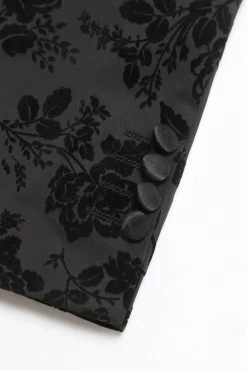 Black Peak Lapel Jacquard Costumes De Bal Pour Hommes -Zapaka WHM0029Black 5