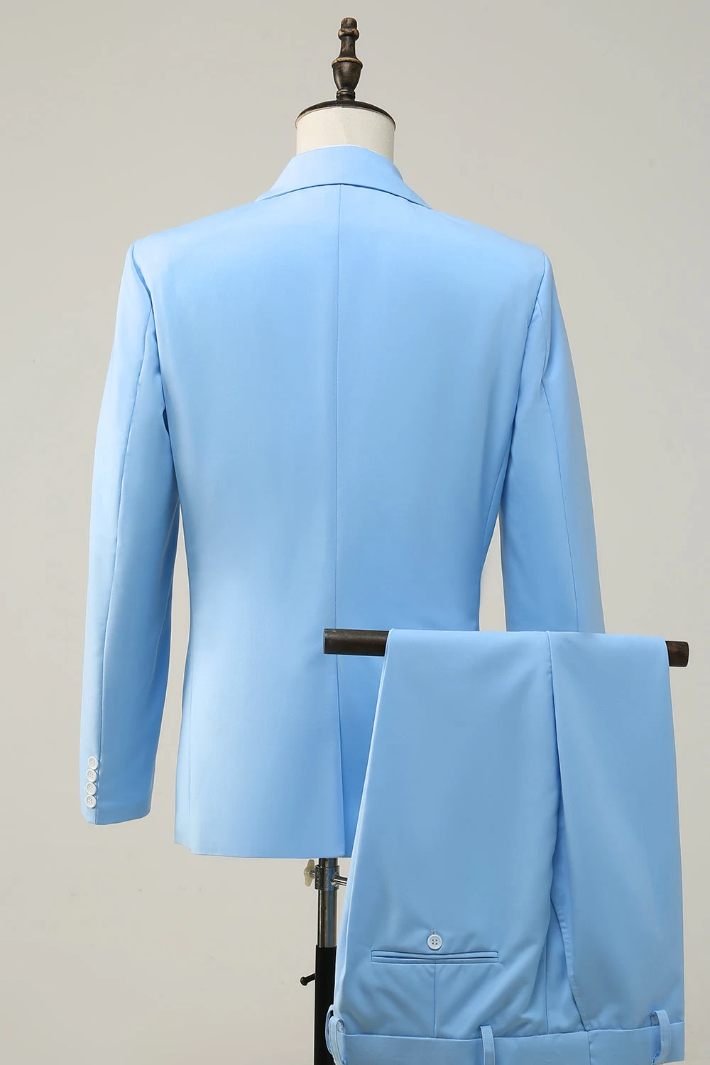 Peak Lapel Single Breasted Sky Blue Costume De Bal Pour Hommes 4 Peak Lapel Single Breasted Sky Blue Costume De Bal Pour Hommes – Image 2