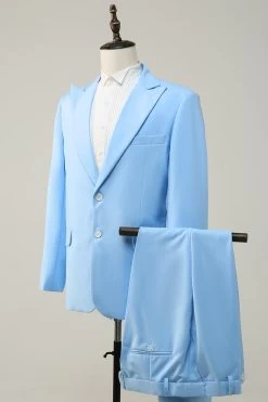 Peak Lapel Single Breasted Sky Blue Costume De Bal Pour Hommes 10 Peak Lapel Single Breasted Sky Blue Costume De Bal Pour Hommes -Zapaka WHM0058SkyBlue 3