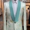 Châle Vert Clair Revers 3 Pièces Costumes De Bal Pour Hommes -Zapaka WHM0062 20Light 20Green 20 1