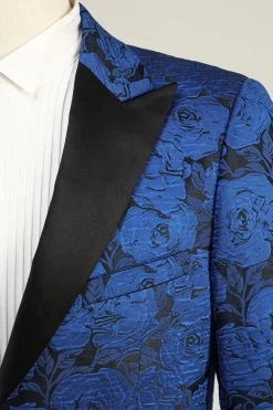 Peak Lapel Jacquard Royal Blue Blazer De Soirée Des Finissants Pour Hommes 11 Peak Lapel Jacquard Royal Blue Blazer De Soirée Des Finissants Pour Hommes -Zapaka WHM0067 20Royal 20Blue 20 6
