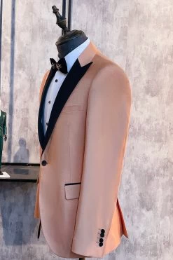 Peak Lapel Blush 2 Pièces Costumes De Bal Pour Hommes -Zapaka WHM0123Blush 3
