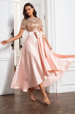Robe Blush Mère De La Mariée Avec Paillettes -Zapaka YYLH20463 4