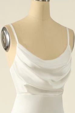 Robe De Bal Simple En Satin Ivoire -Zapaka YYLH20474 Ivory 2