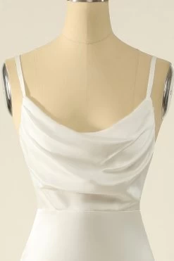 Robe De Bal Simple En Satin Ivoire -Zapaka YYLH20474 Ivory 6