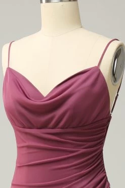 Bracelet Spaghetti Straps Desert Rose Plus Robe Formelle Avec Dos Ouvert -Zapaka YYLH30896DesertRose 2