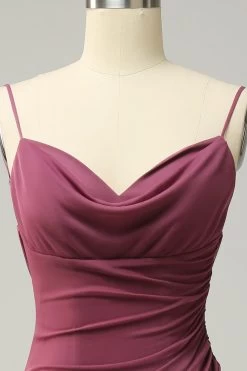 Bracelet Spaghetti Straps Desert Rose Plus Robe Formelle Avec Dos Ouvert -Zapaka YYLH30896DesertRose 6