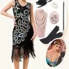 Franges à Paillettes Noires Et Bleues Robe Gatsby Flapper Des Années 20 Avec Ensemble D’accessoires Des Années 20 1 Franges à Paillettes Noires Et Bleues Robe Gatsby Flapper Des Années 20 Avec Ensemble D’accessoires Des Années 20 -Zapaka YYZLHB230026 1 first