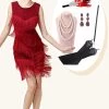 Robe à Flancs à Franges Perles Rouges Avec Ensemble D’accessoires Des Années 20 -Zapaka YYZLHB230080 1 first 181cd240 c29c 4e08 83a3 1e2d7cd070e4