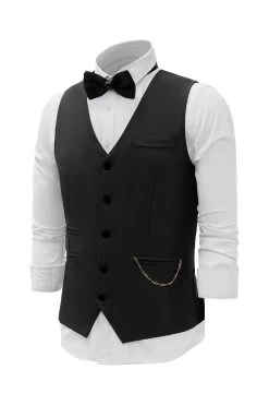 Gilet Homme Black Chain Avec Ensemble D’accessoires 5 Pièces -Zapaka YYZLHB230112 20Black 3