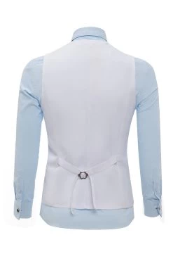Gilet Pour Homme à Chaîne Blanche Avec Ensemble D’accessoires 5 Pièces -Zapaka YYZLHB230115 20White 4