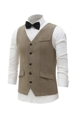 Châle Kaki Revers Gilet Pour Homme Avec Ensemble D’accessoires De 5 Pièces 10 Châle Kaki Revers Gilet Pour Homme Avec Ensemble D’accessoires De 5 Pièces -Zapaka YYZLHB230122 20khaki 3