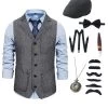 Gilet Gris à Cranton Pour Homme Avec Ensemble D’accessoires -Zapaka YYZLHB230127 20Grey 1 first
