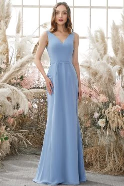 Robe De Demoiselle Bleu Col En V -Zapaka ZDGAS130 7 8e82d7ad f000 4f9d 8054 05bc3b4bb3f4
