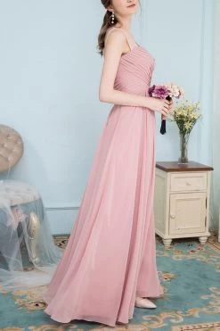 Robe De Demoiselle Longue En Mousseline De Soie 11 Robe De Demoiselle Longue En Mousseline De Soie -Zapaka ZPK LYGTC10095 03