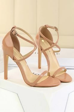 Sandales Stiletto Noires 30 Sandales Stiletto Noires -Zapaka ZPKCGLH126 7 Kahki 4