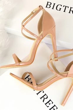 Sandales Stiletto Noires 31 Sandales Stiletto Noires -Zapaka ZPKCGLH126 7 Kahki 5