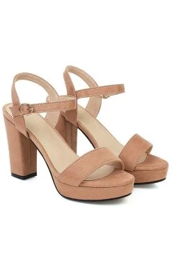 Straps Chaussures Sandales Femmes -Zapaka ZPKCGS20524 Orange 1