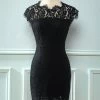 Robe En Dentelle Black Bodycon -Zapaka ZPKCGZL21042 Black 1 first